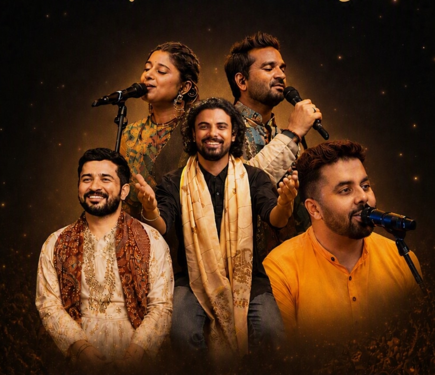 The Krishnotsavam 2026 artist lineup performing on stage