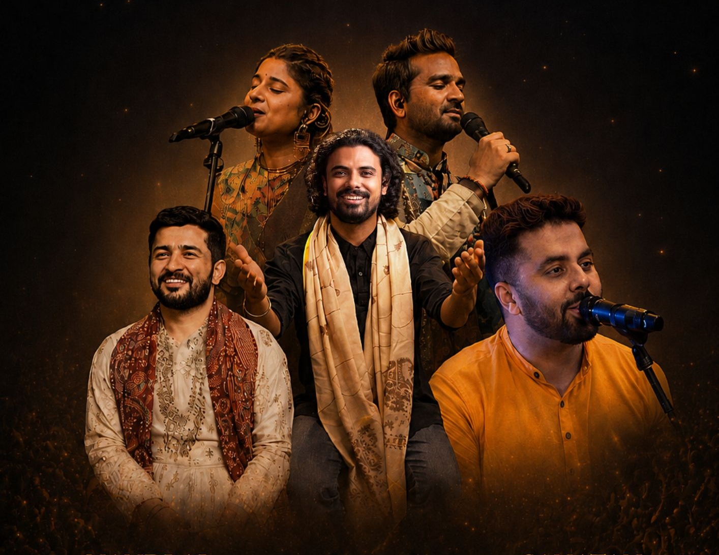 The Krishnotsavam 2026 artist lineup performing on stage